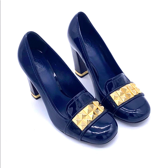 Tory Burch Shoes - Tory Burch Patent Leather Studded Accents Pumps